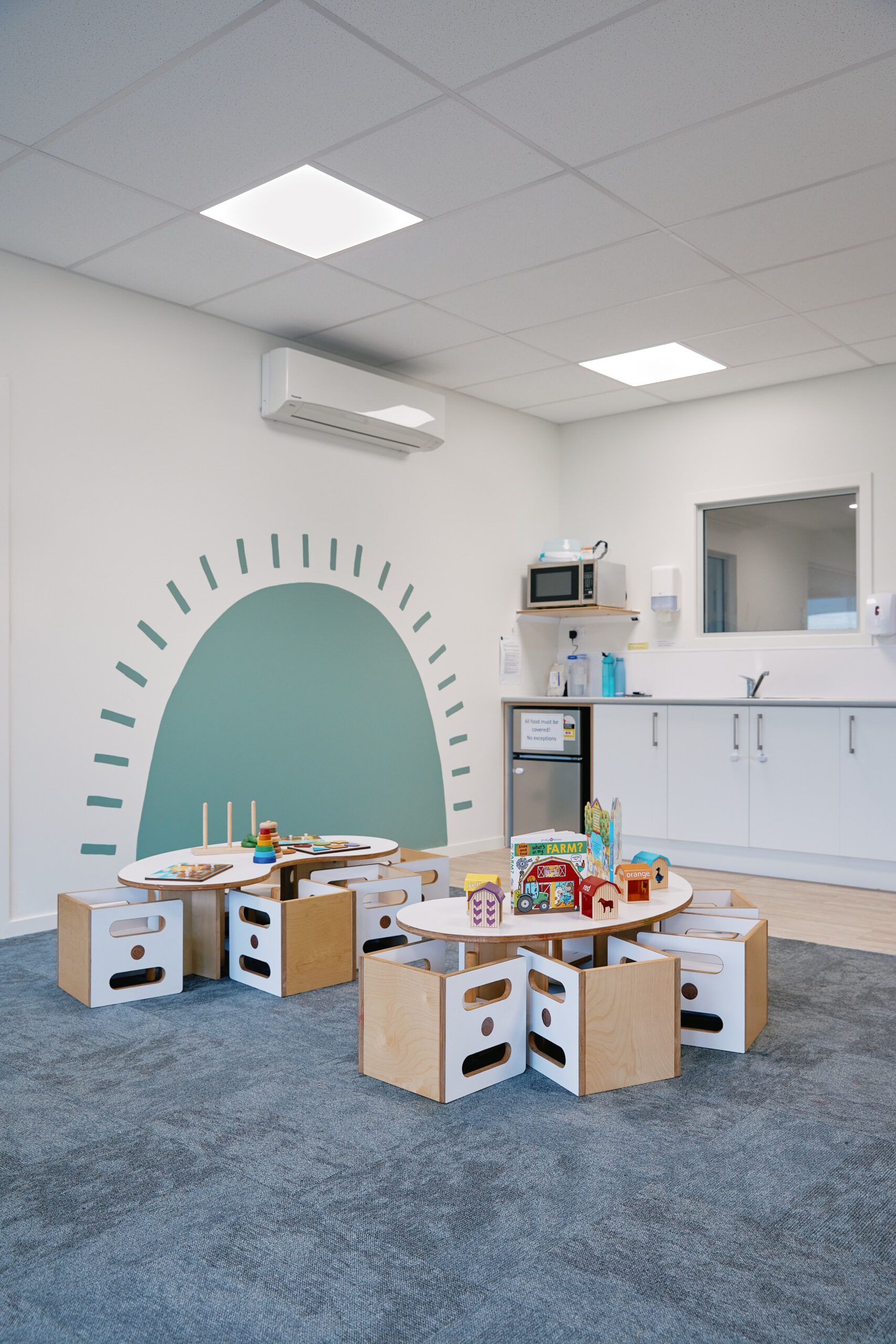 Nurture & Bloom | Themed learning area with beautiful hand-painted mural