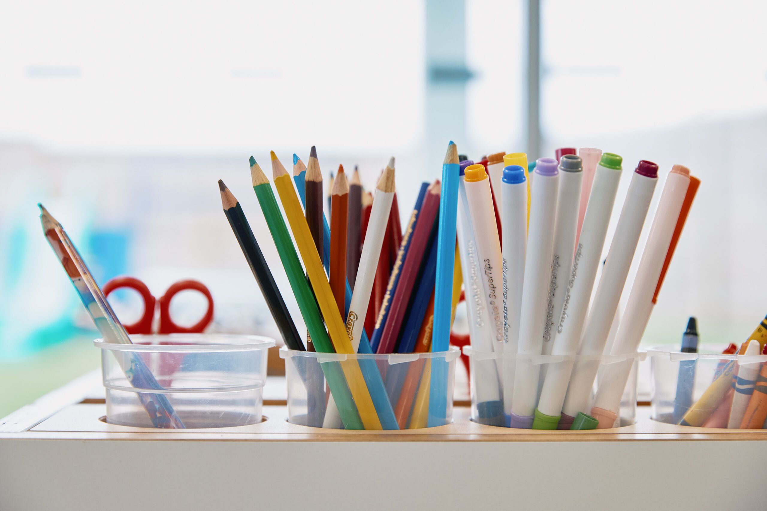 Nurture & Bloom | Child-friendly scissors, pencils, pens, and crayons art items