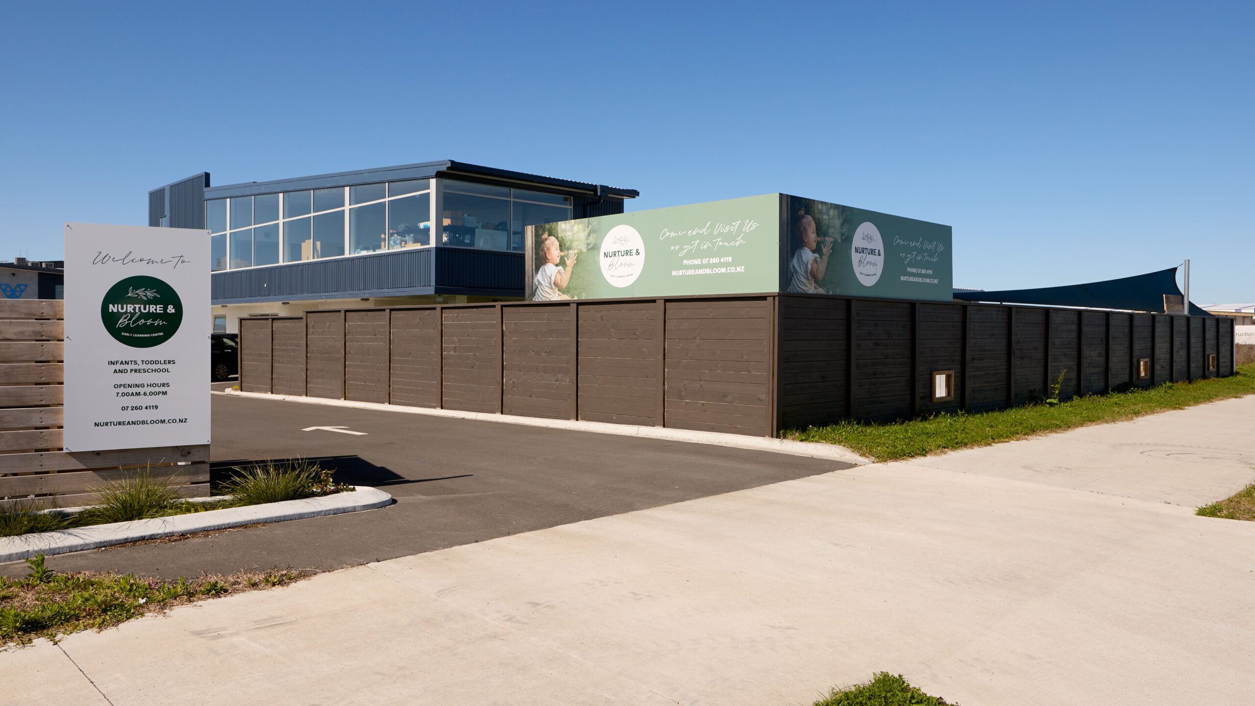 Nurture & Bloom | A look at the exterior of our centre, including signage